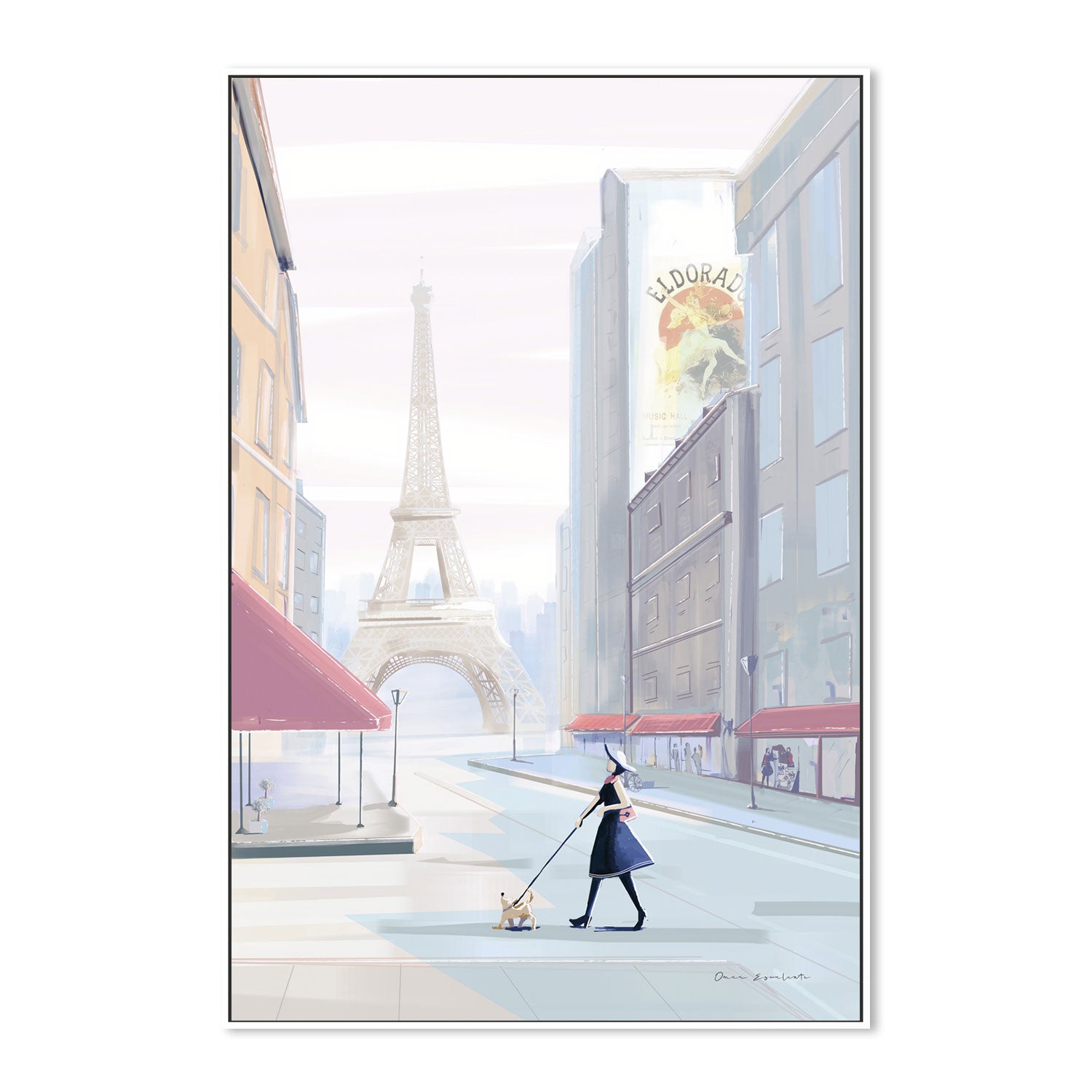 wall-art-print-canvas-poster-framed-Paris Morning Walk , By Omar Escalante-GIOIA-WALL-ART