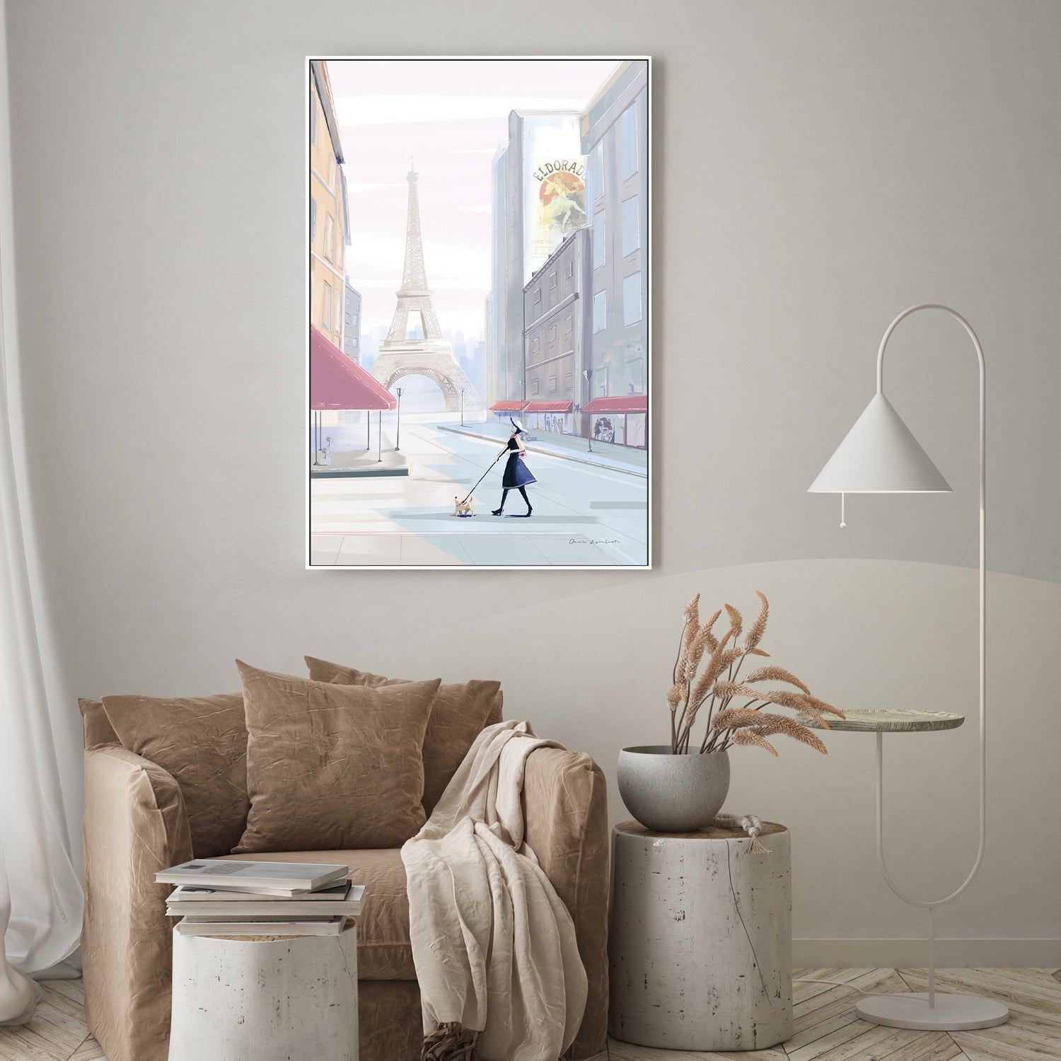 wall-art-print-canvas-poster-framed-Paris Morning Walk , By Omar Escalante-GIOIA-WALL-ART