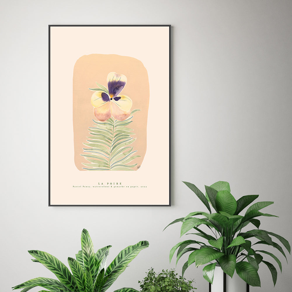 wall-art-print-canvas-poster-framed-Pastel Pansy , By La Poire-GIOIA-WALL-ART