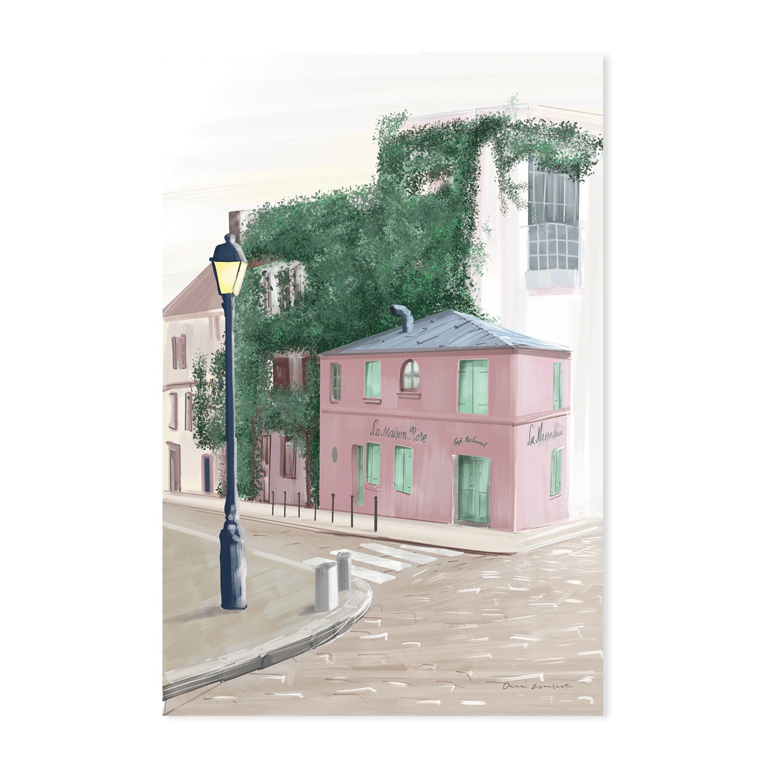 wall-art-print-canvas-poster-framed-Monmarte Paris Morning Walk, Set Of 2 , By Omar Escalante-GIOIA-WALL-ART