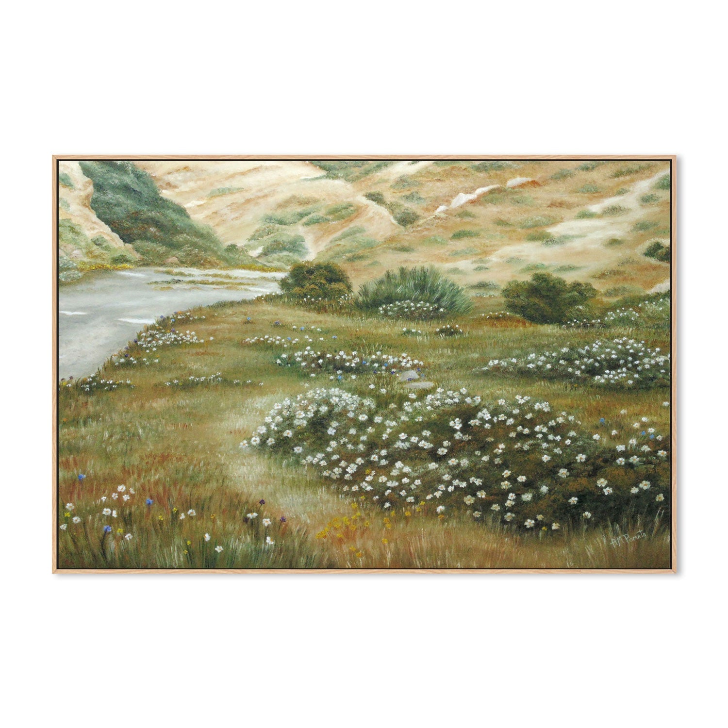 wall-art-print-canvas-poster-framed-Path Of Flowers , By Angeles M. Pomata-4