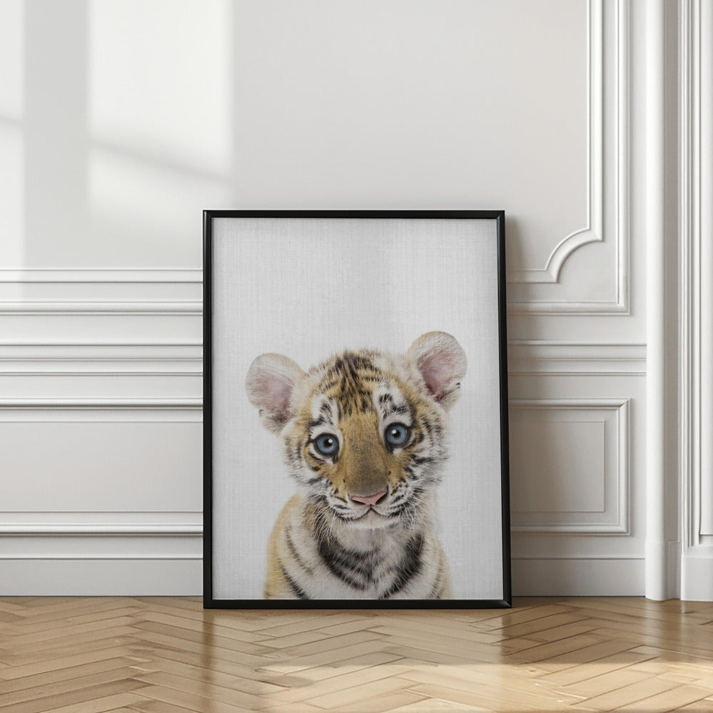 wall-art-print-canvas-poster-framed-Peekaboo Baby Tiger , By Lola Peacock-2