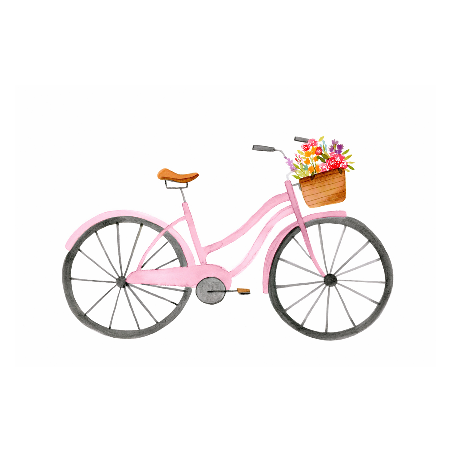 Pink Bike |Wall Art Print Framed Canvas Poster