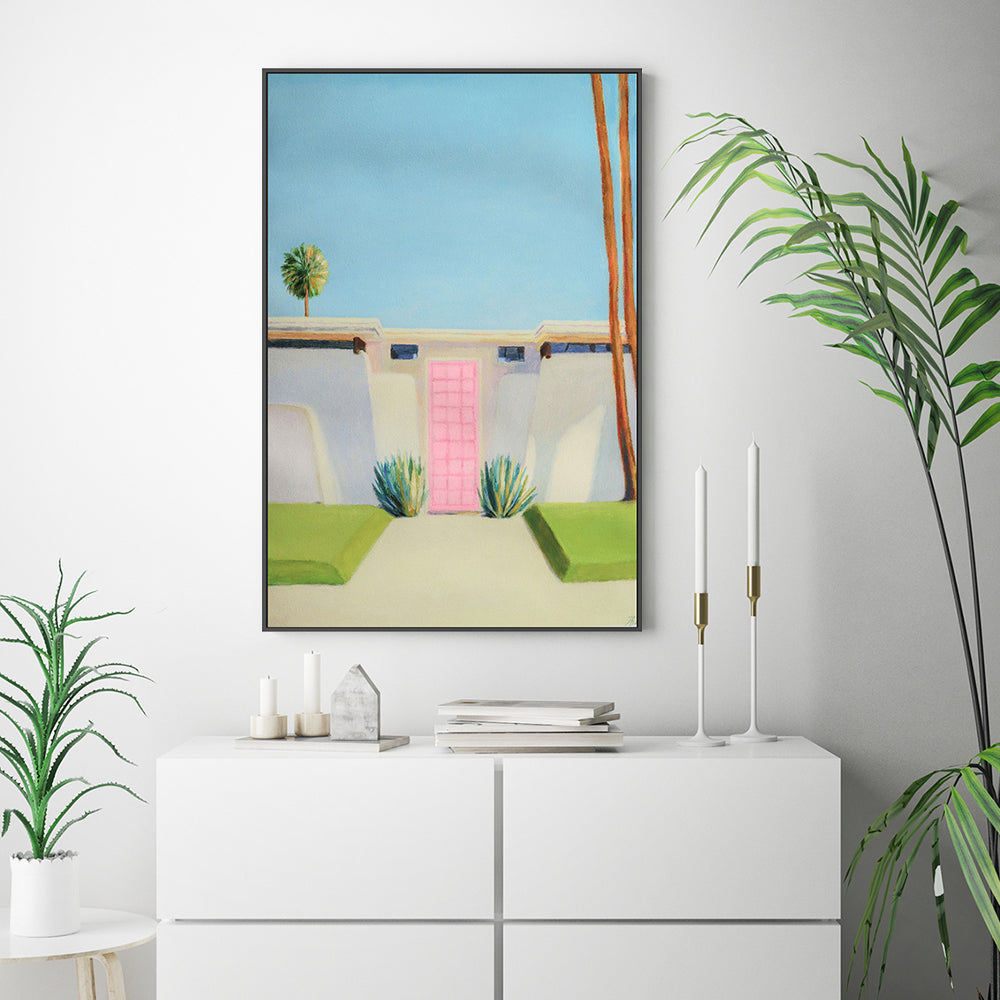wall-art-print-canvas-poster-framed-Pink Door , By Ieva Baklane-GIOIA-WALL-ART