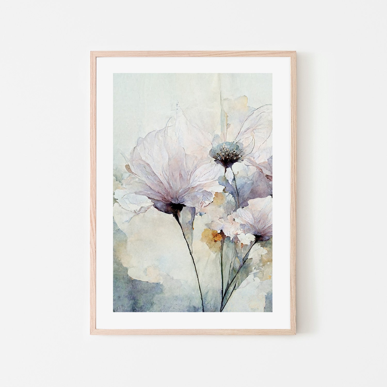 wall-art-print-canvas-poster-framed-Pink Floral Impressions , By Leah Mclean-6