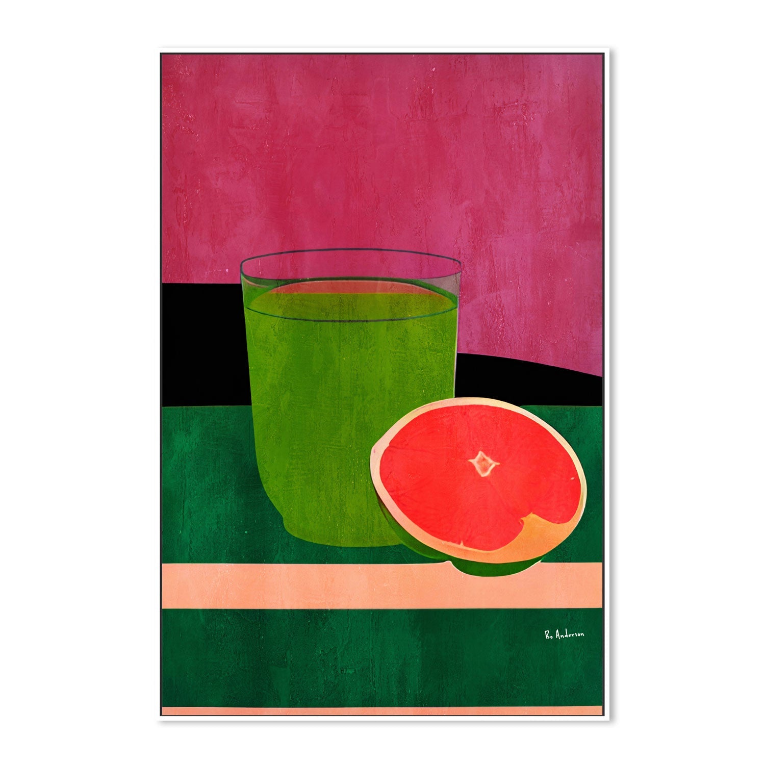 wall-art-print-canvas-poster-framed-Pink, Little Grapefruit , By Bo Anderson-5