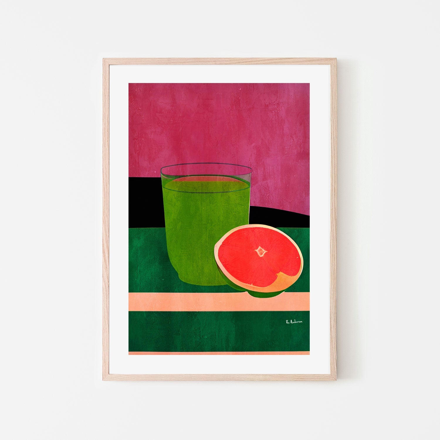 wall-art-print-canvas-poster-framed-Pink, Little Grapefruit , By Bo Anderson-6