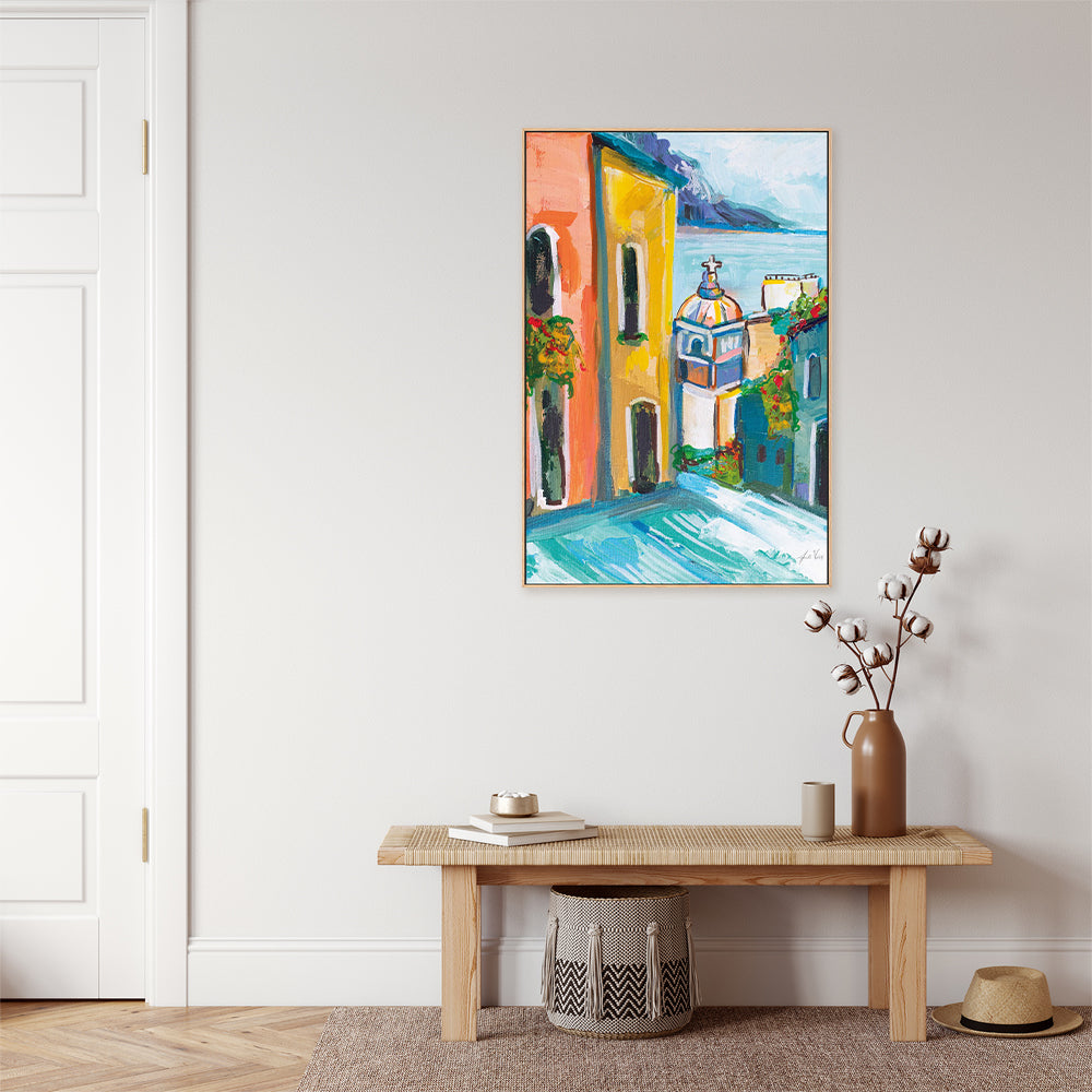 wall-art-print-canvas-poster-framed-Positano, Style C-by-Jeanette Vertentes-Gioia Wall Art