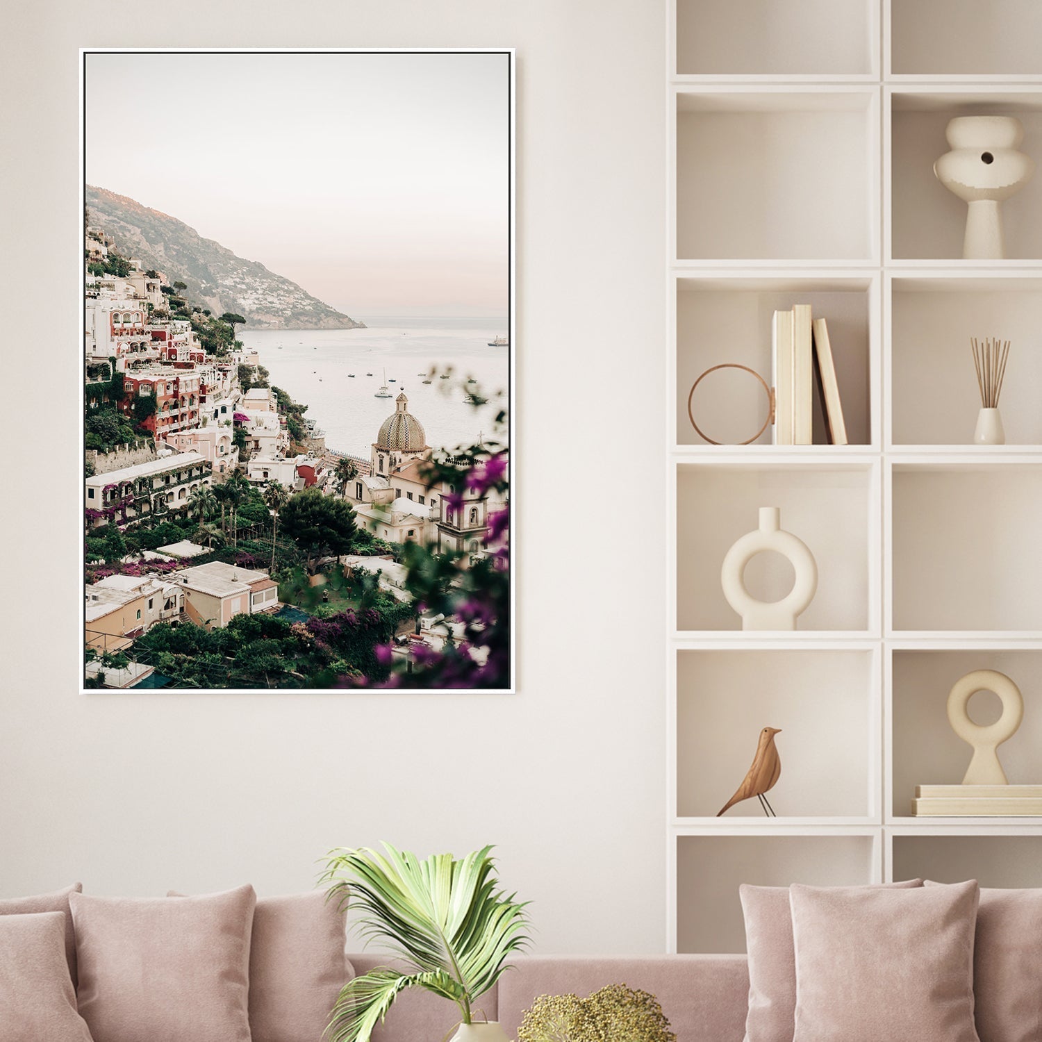 Postiano, Italy, Style A-Gioia-Prints-Framed-Canvas-Poster-GIOIA-WALL-ART