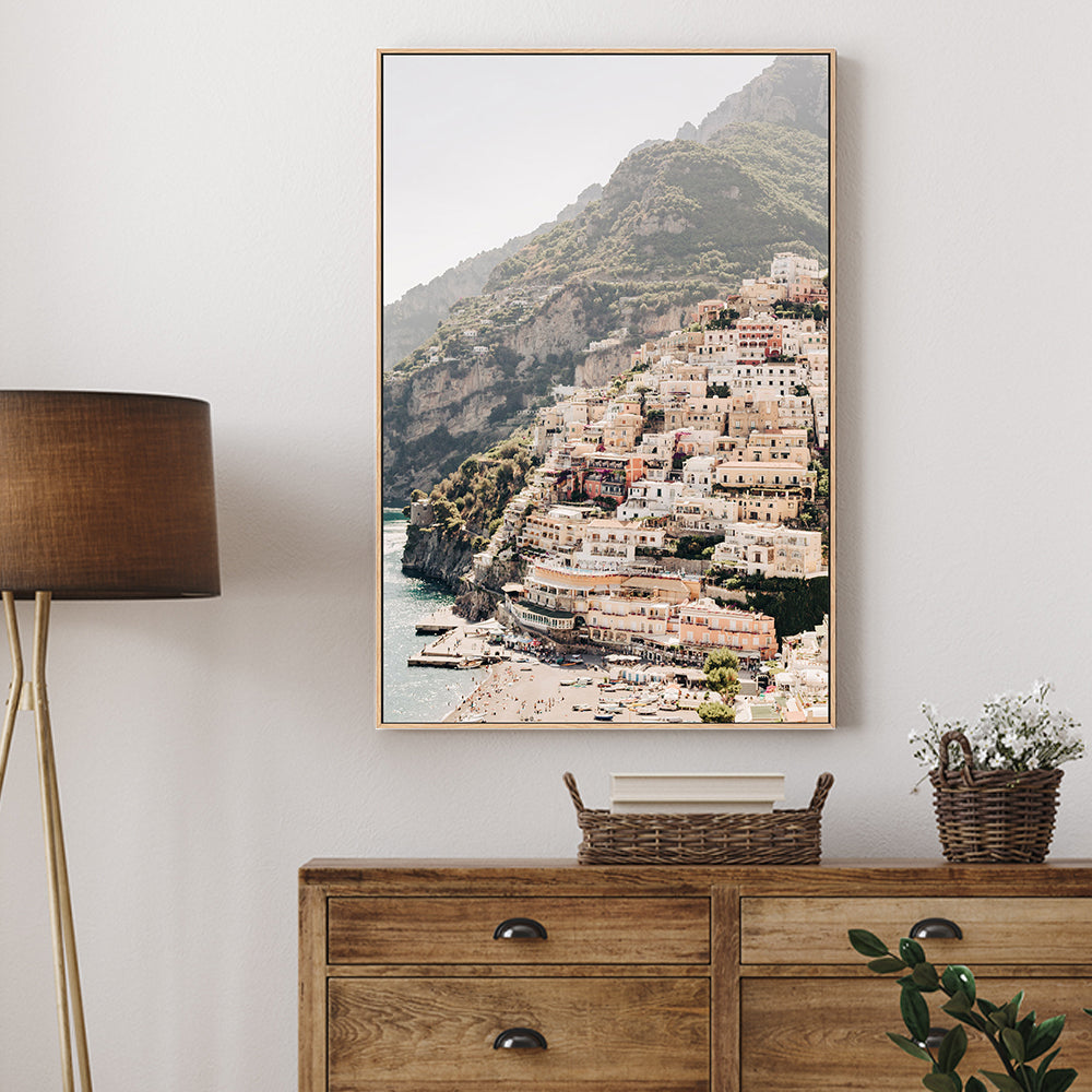 Postiano, Italy, Style C-Gioia-Prints-Framed-Canvas-Poster-GIOIA-WALL-ART