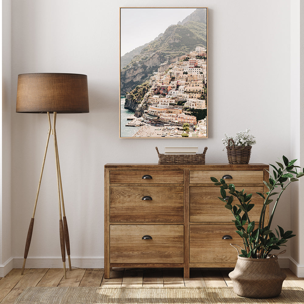 Postiano, Italy, Style C-Gioia-Prints-Framed-Canvas-Poster-GIOIA-WALL-ART