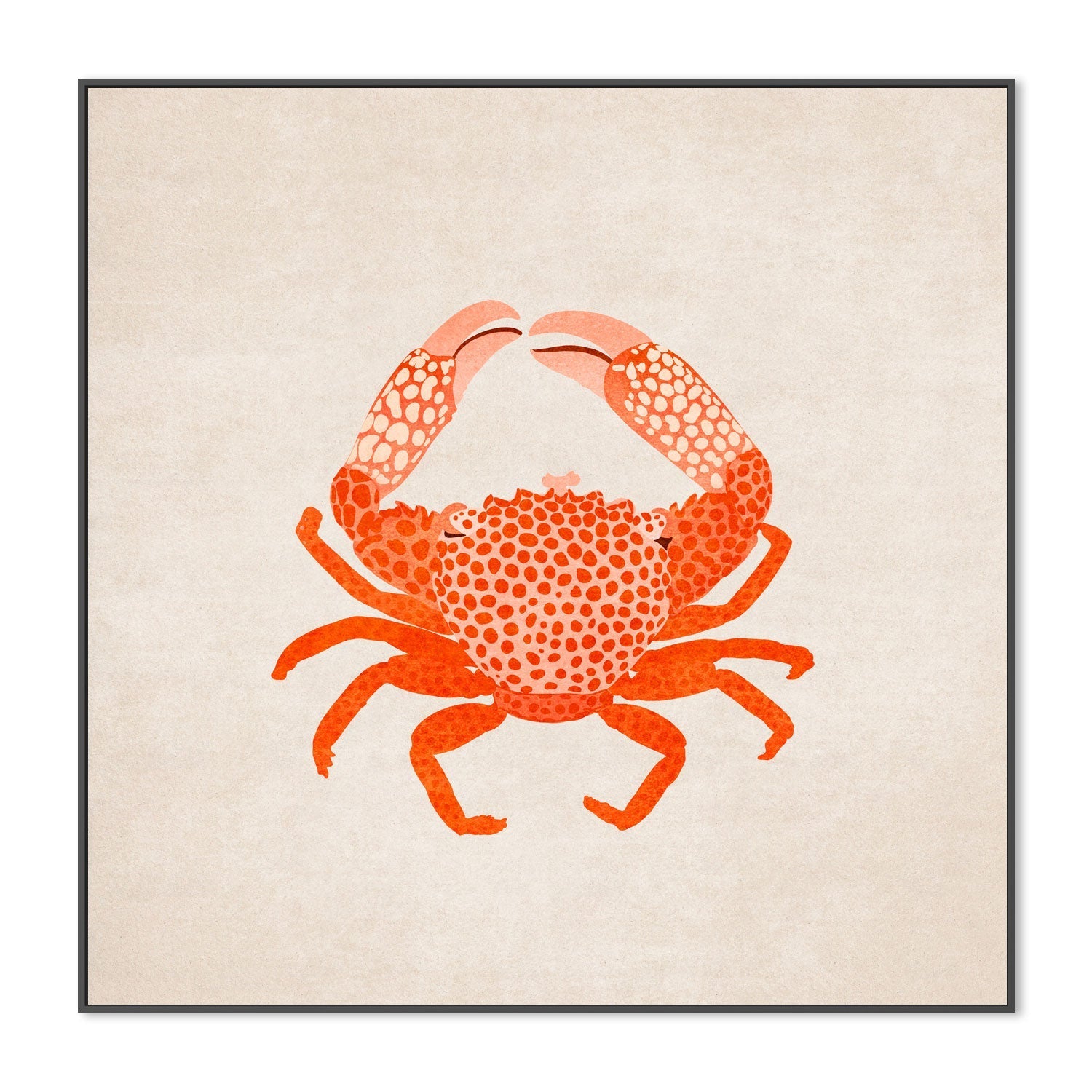 wall-art-print-canvas-poster-framed-Red Crab , By Emel Tunaboylu-GIOIA-WALL-ART