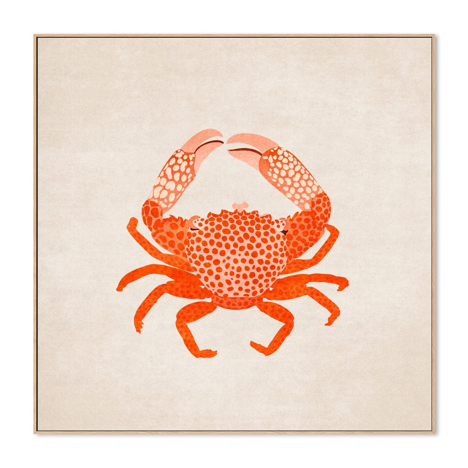 wall-art-print-canvas-poster-framed-Red Crab , By Emel Tunaboylu-GIOIA-WALL-ART