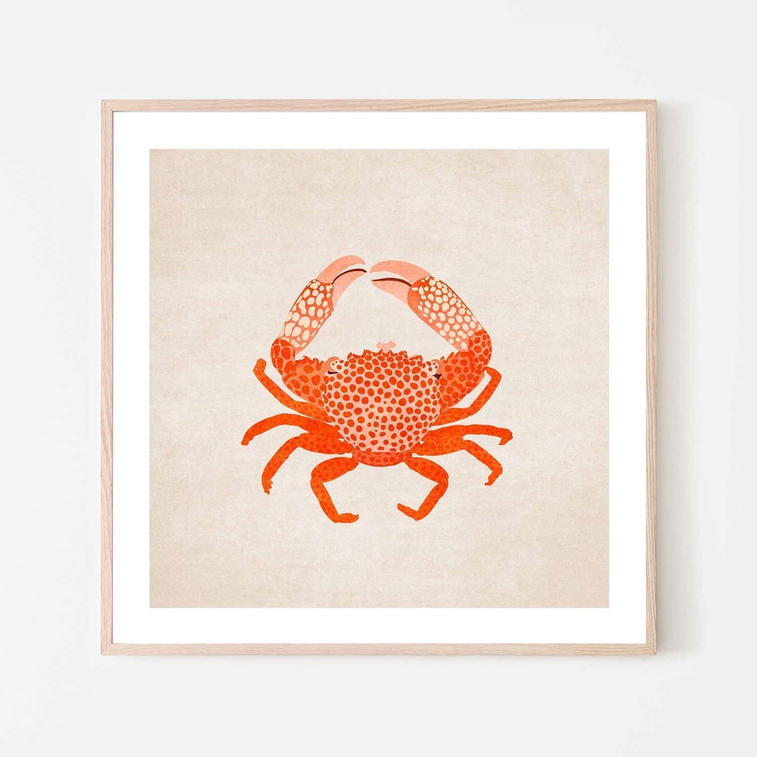 wall-art-print-canvas-poster-framed-Red Crab , By Emel Tunaboylu-GIOIA-WALL-ART