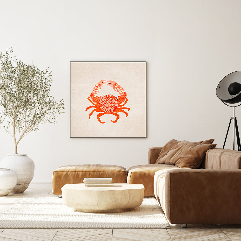 wall-art-print-canvas-poster-framed-Red Crab , By Emel Tunaboylu-GIOIA-WALL-ART