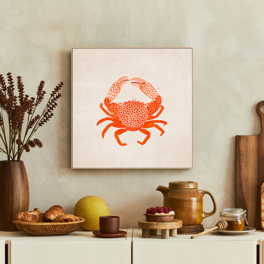 wall-art-print-canvas-poster-framed-Red Crab , By Emel Tunaboylu-GIOIA-WALL-ART