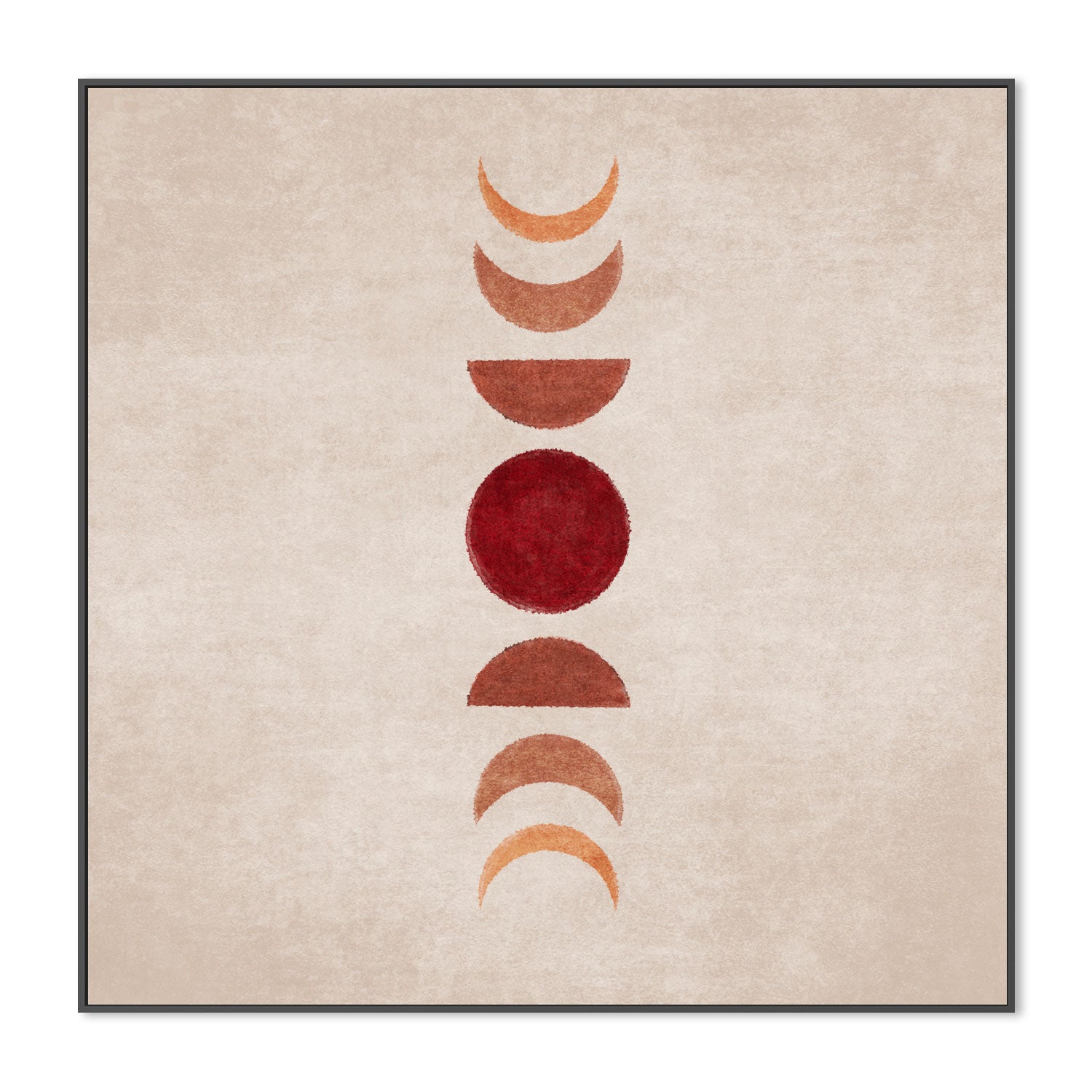 wall-art-print-canvas-poster-framed-Red Moon Phases , By Emel Tunaboylu-GIOIA-WALL-ART