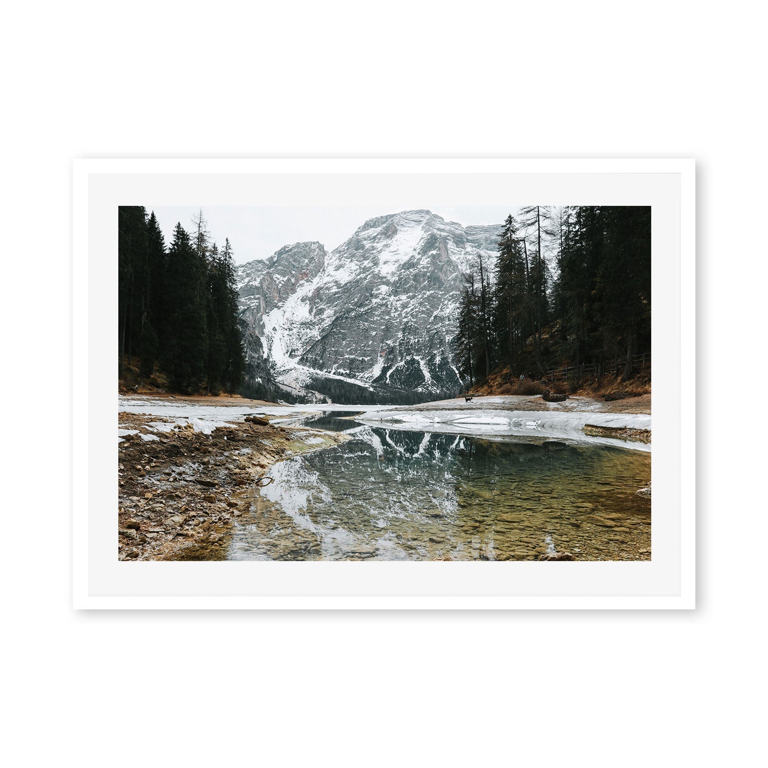 wall-art-print-canvas-poster-framed-Reflections of Lago di Braies, South Tyrol, Italy , By Carla & Joel Photography-GIOIA-WALL-ART