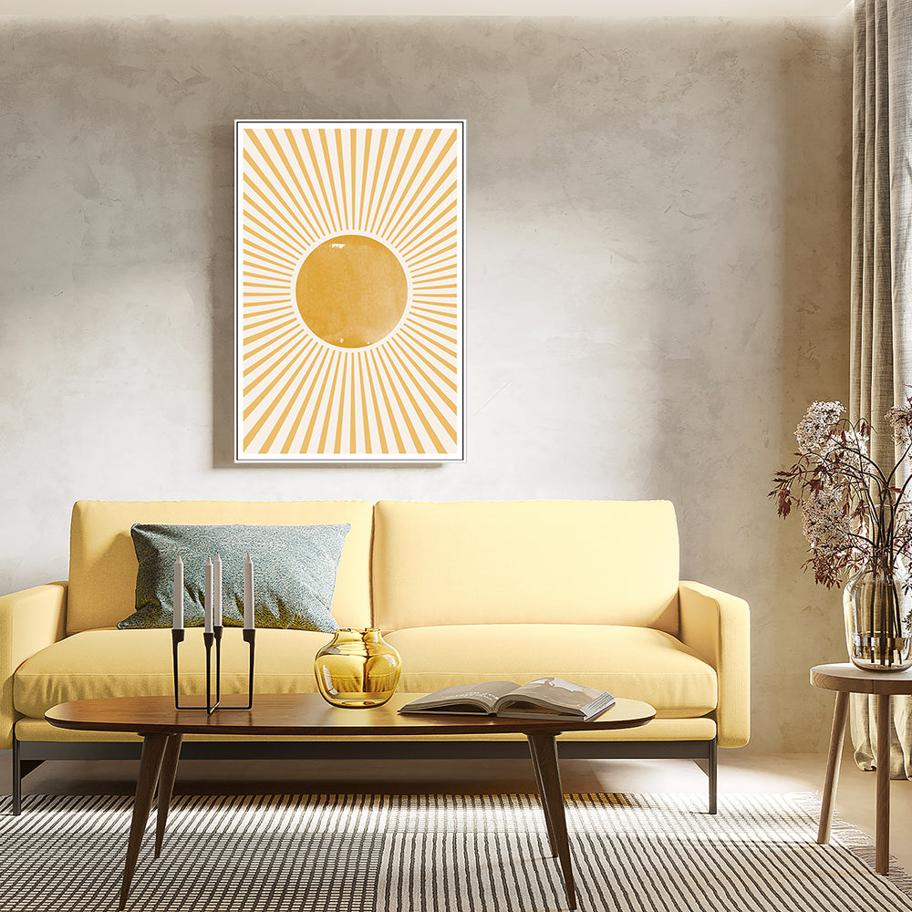 wall-art-print-canvas-poster-framed-Retro Sun-GIOIA-WALL-ART