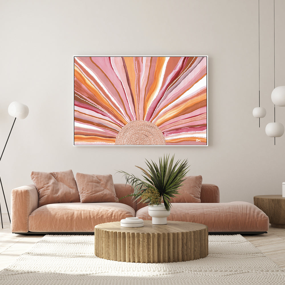 wall-art-print-canvas-poster-framed-Rising Sun, Bold Earthy Tones , By Bri Chelman-GIOIA-WALL-ART