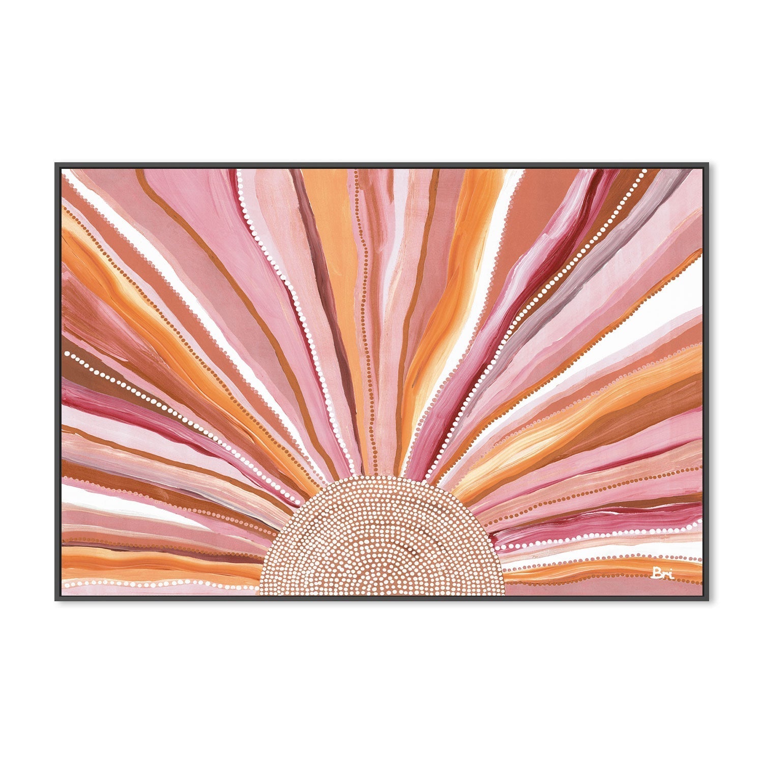 wall-art-print-canvas-poster-framed-Rising Sun, Bold Earthy Tones , By Bri Chelman-GIOIA-WALL-ART