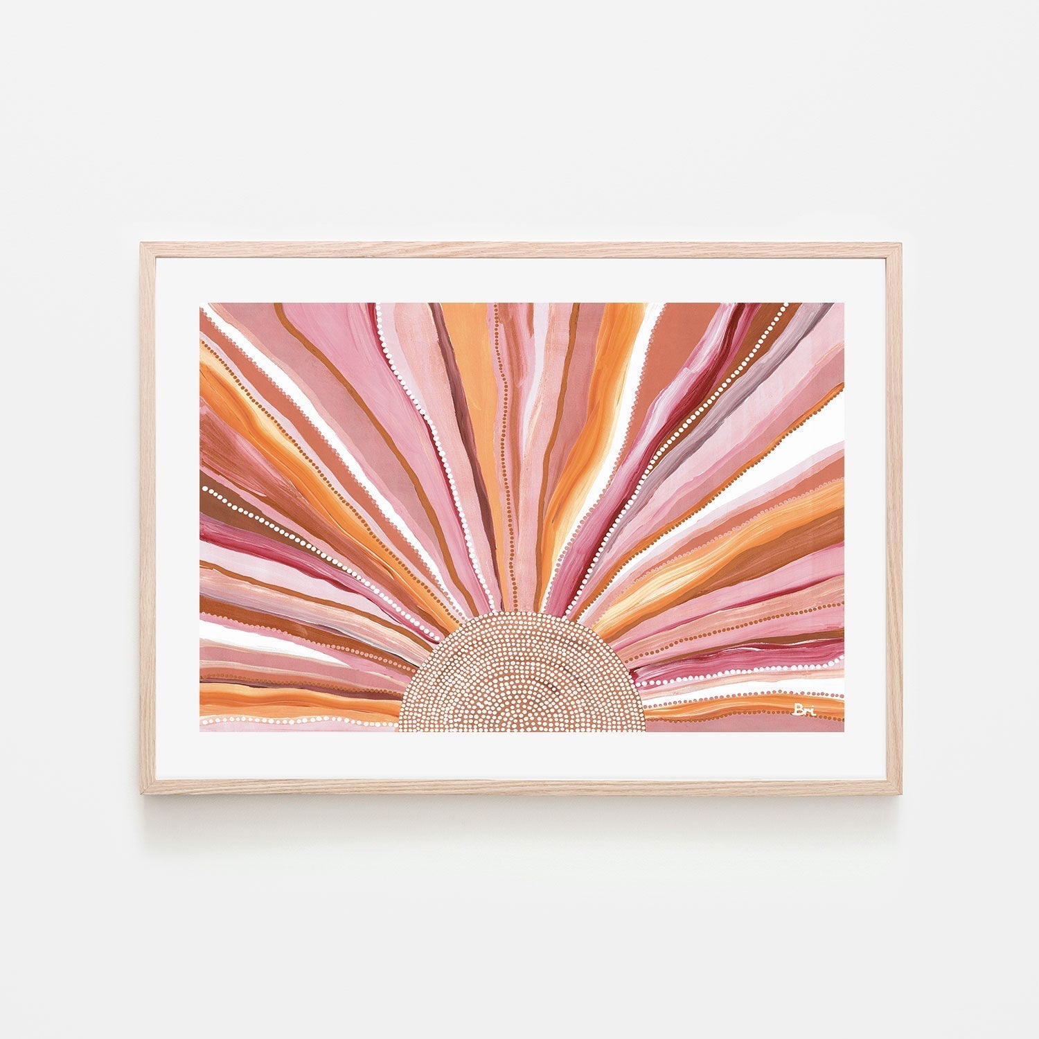 wall-art-print-canvas-poster-framed-Rising Sun, Bold Earthy Tones , By Bri Chelman-GIOIA-WALL-ART