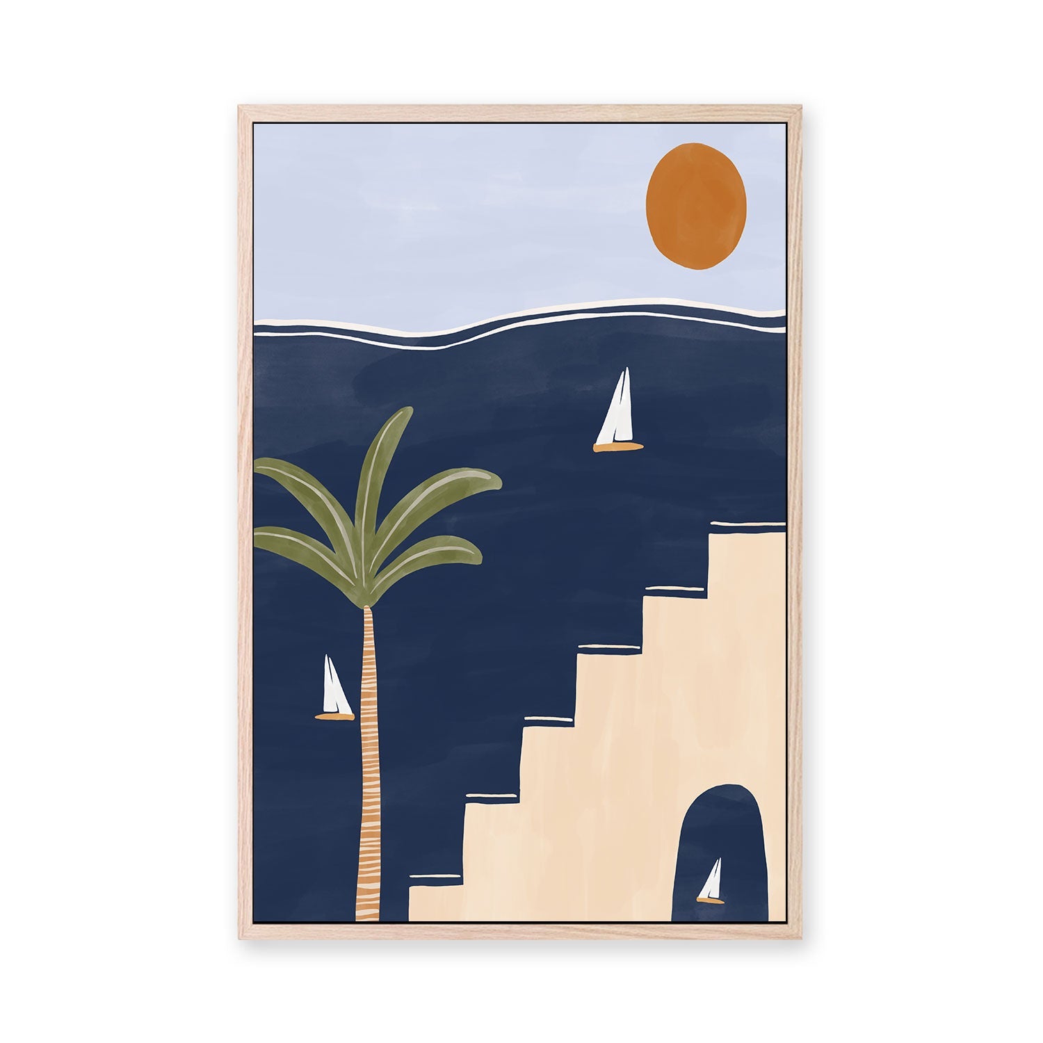 wall-art-print-canvas-poster-framed-Sailboats , By Ivy Green Illustrations-GIOIA-WALL-ART