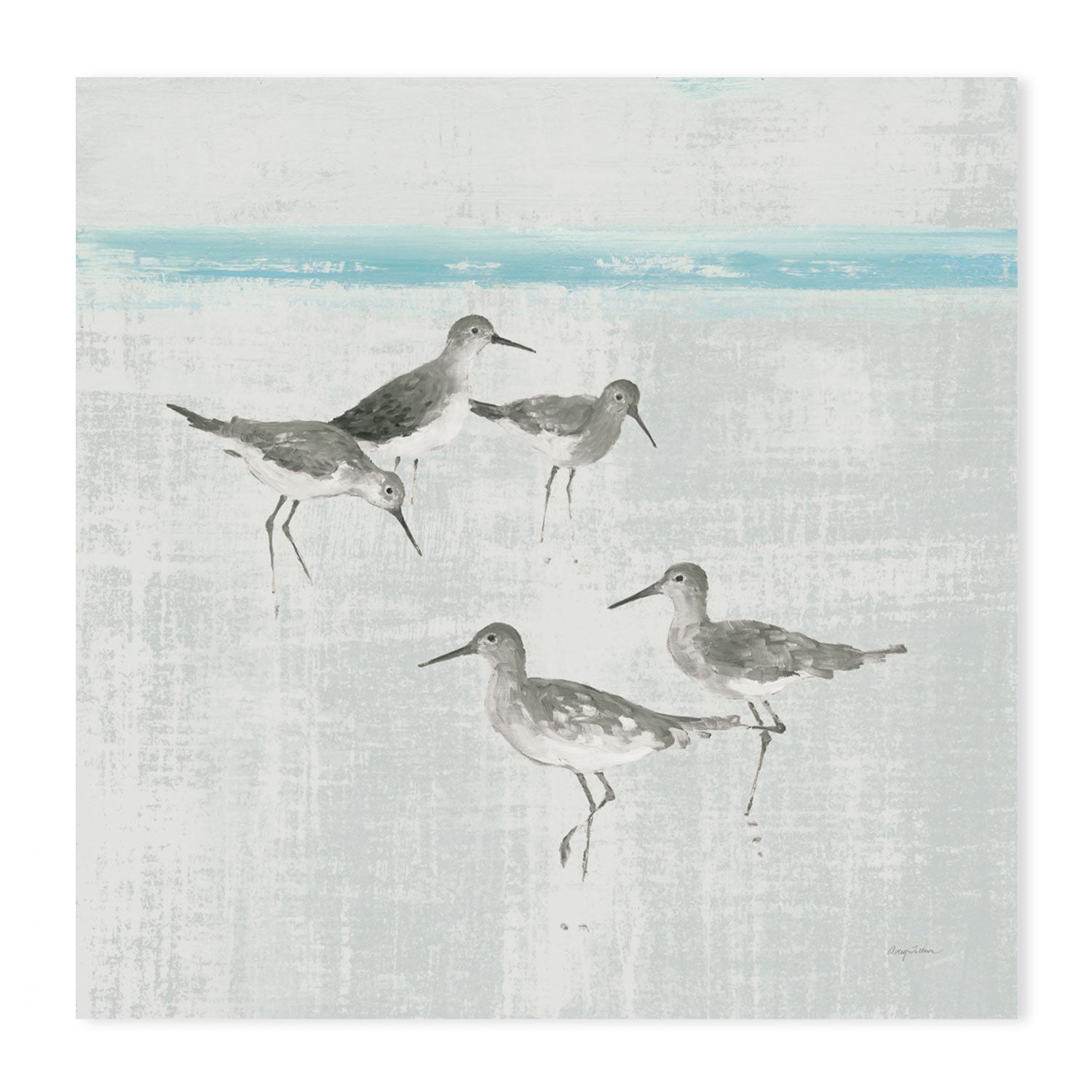 Sandpipers, Style B , By Avery Tillmon |Wall Art Print Framed Canvas ...