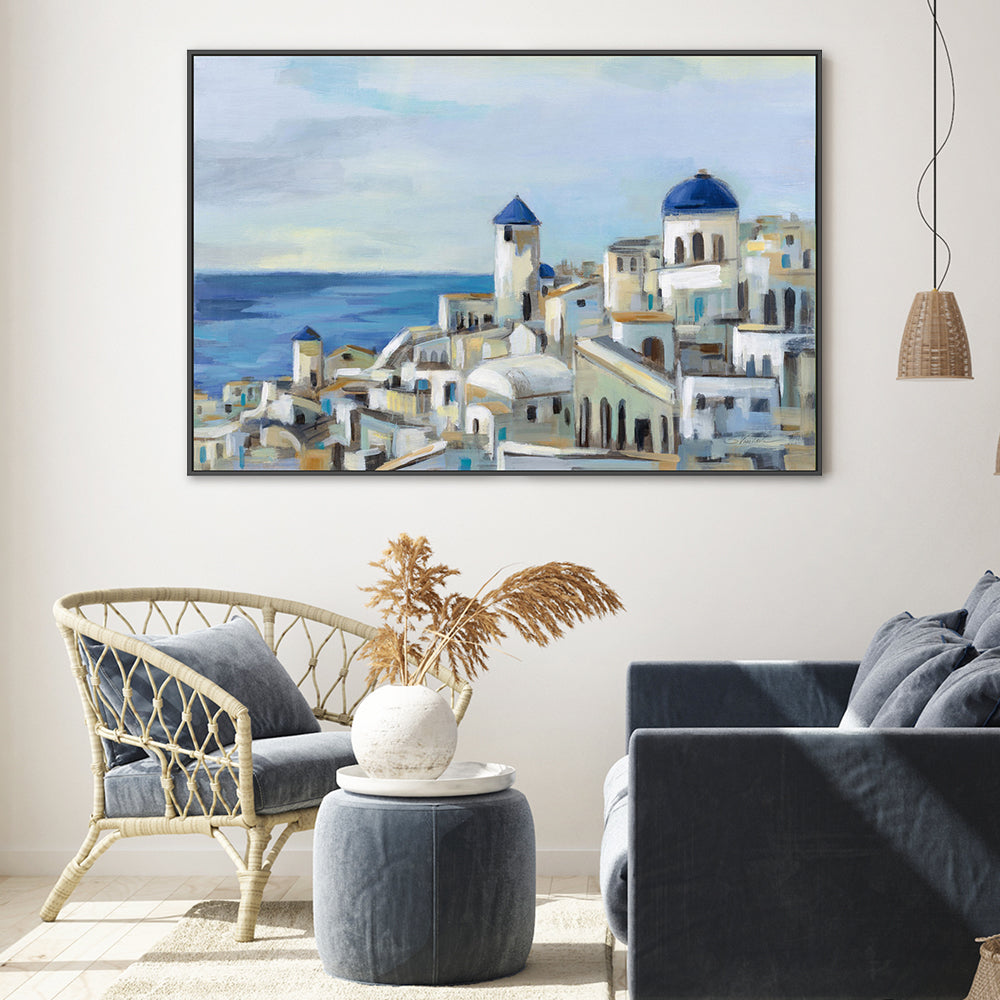 wall-art-print-canvas-poster-framed-Santorini View, Style A-by-Silvia Vassileva-Gioia Wall Art