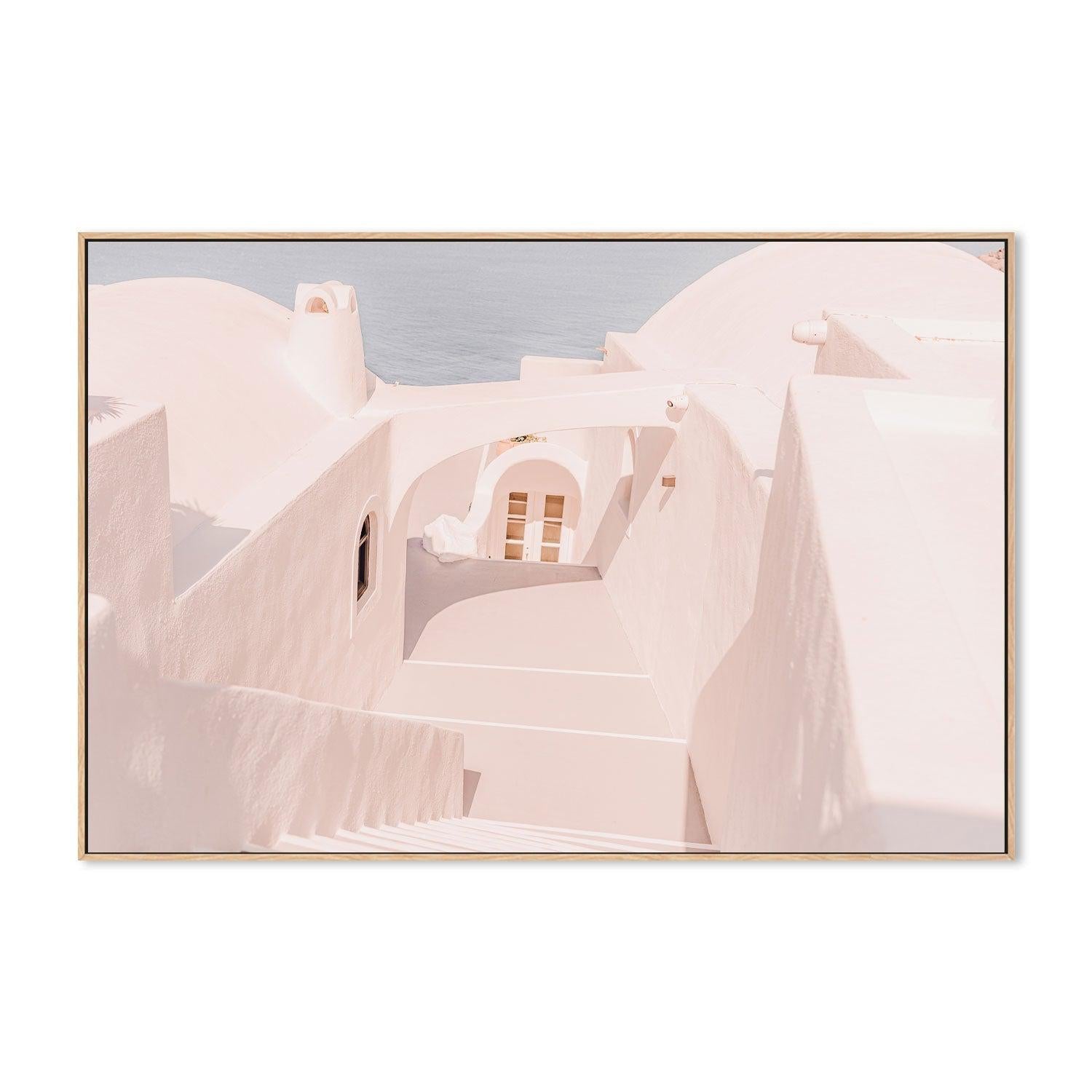 Stone Stairs in Santorini-Gioia-Prints-Framed-Canvas-Poster-GIOIA-WALL-ART