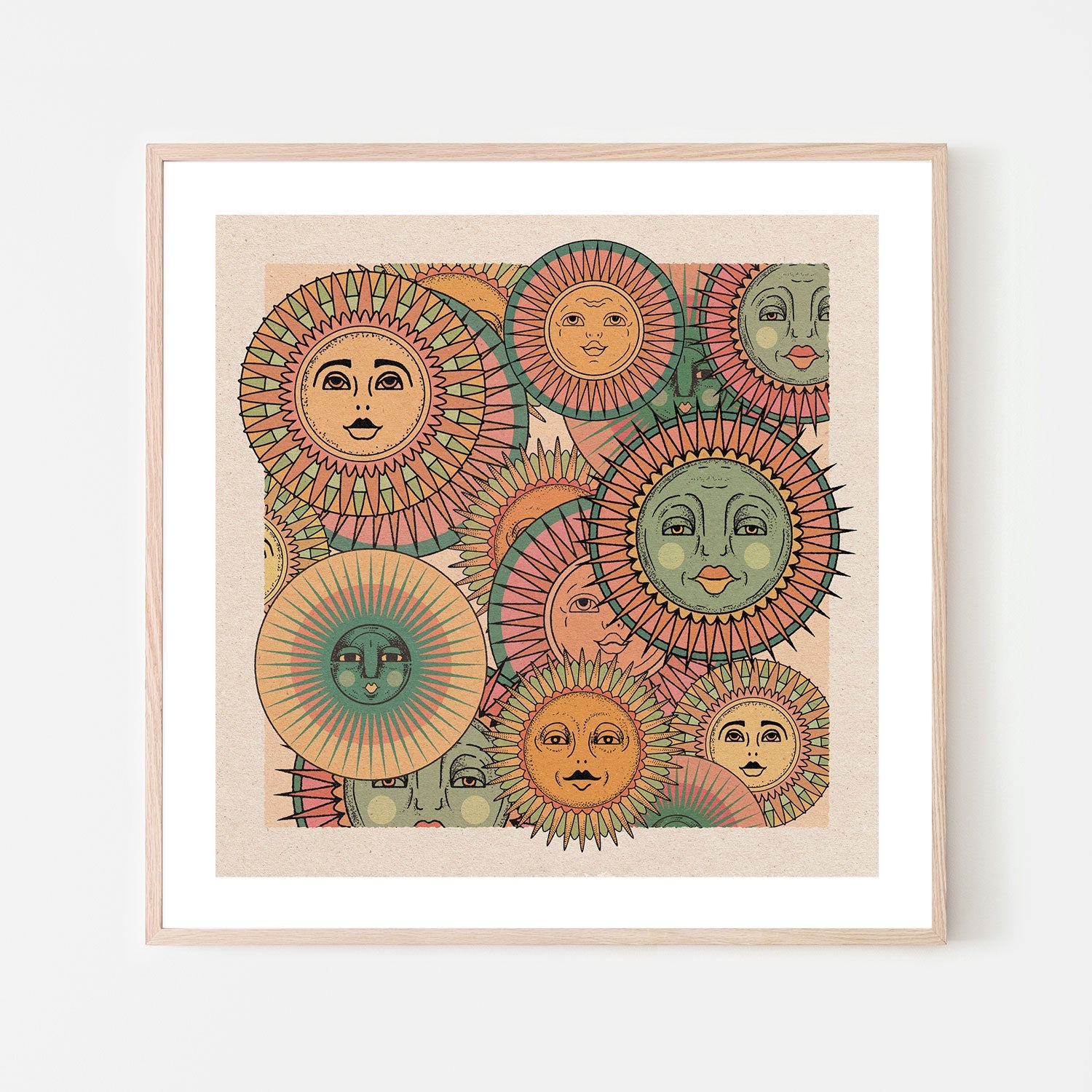 wall-art-print-canvas-poster-framed-Sun Faces , By Cai & Jo-6