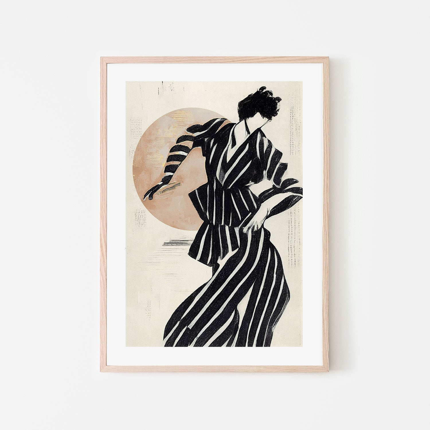 wall-art-print-canvas-poster-framed-The Dancer, Beige Style , By Treechild-GIOIA-WALL-ART