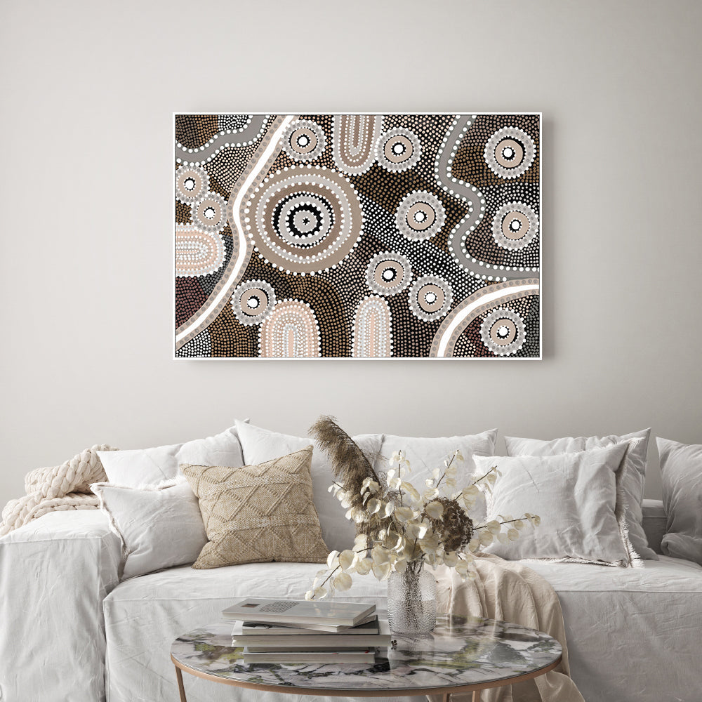 wall-art-print-canvas-poster-framed-The Dreaming, Style E, Brown Tones-2