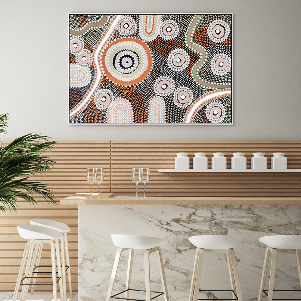 wall-art-print-canvas-poster-framed-The Dreaming, Style E, Earthy Pastels , By Tahni Derbin-GIOIA-WALL-ART