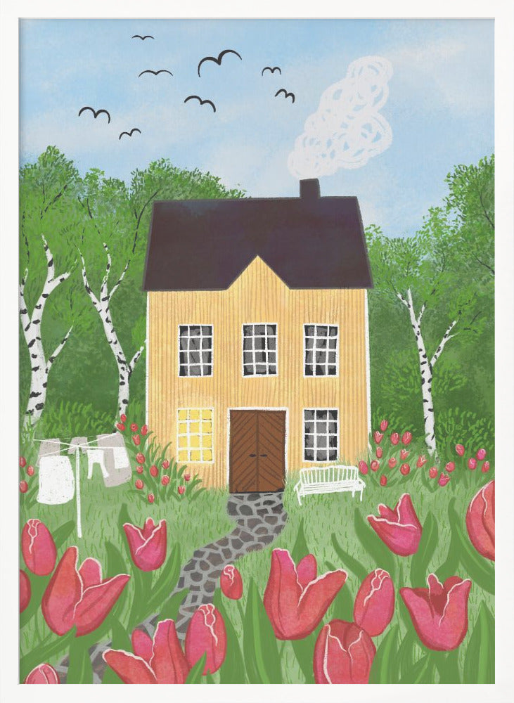 wall-art-print-canvas-poster-framed-The Tulip House Yellow , By EMELIEmaria-5