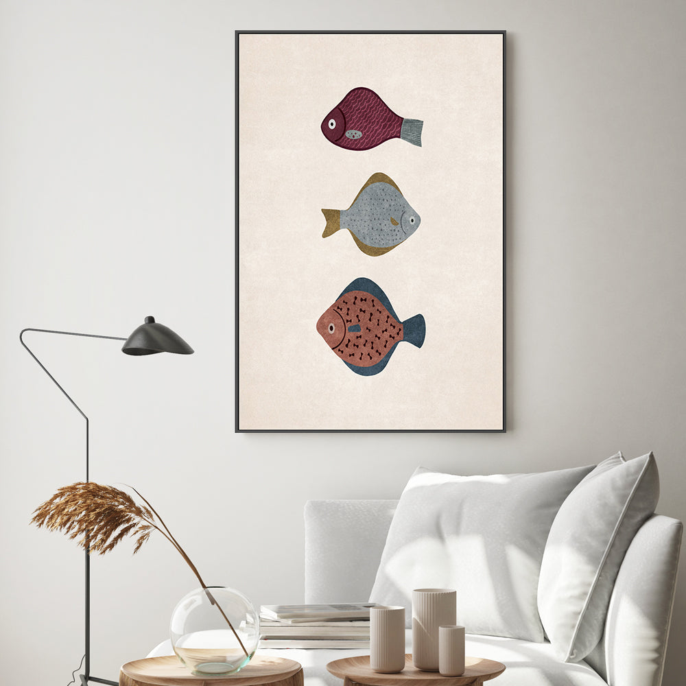 Fish Minimalist Wall Art shops on Canvas