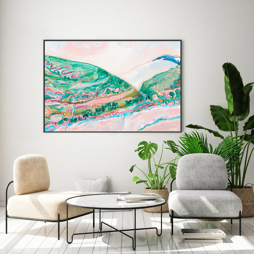 wall-art-print-canvas-poster-framed-Tropical Mountains , By Belinda Stone-GIOIA-WALL-ART