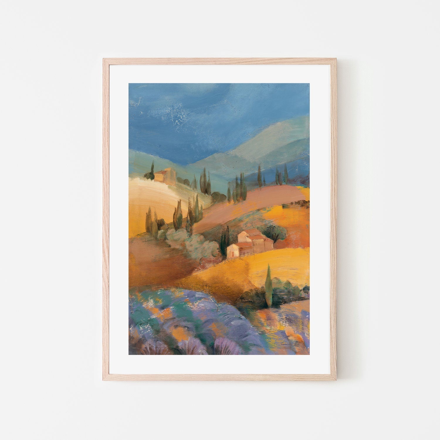 wall-art-print-canvas-poster-framed-Tuscan Fields, Style A , By Albena Hristova-GIOIA-WALL-ART