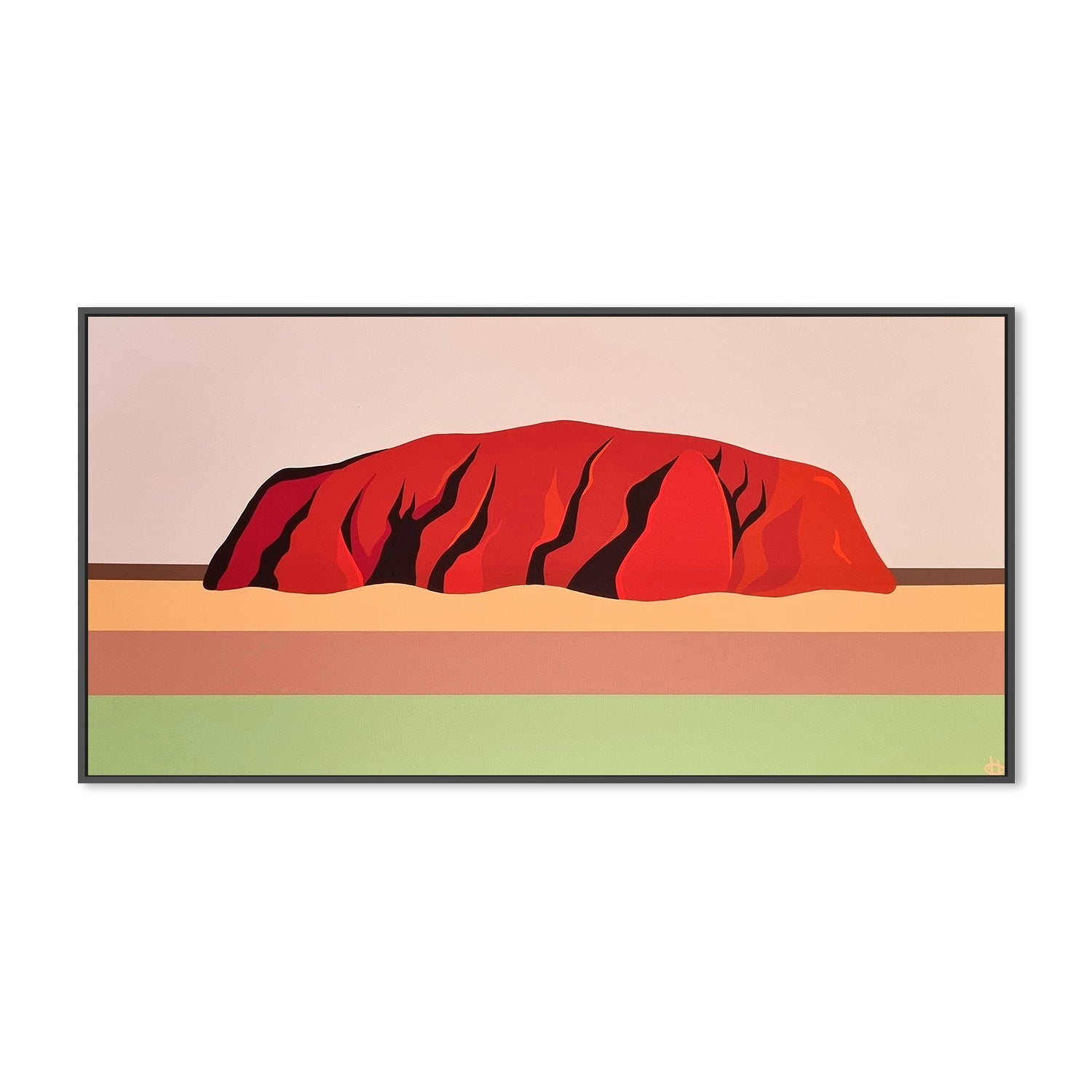 wall-art-print-canvas-poster-framed-Uluru, Style B , By Michelle Jirsensky-3