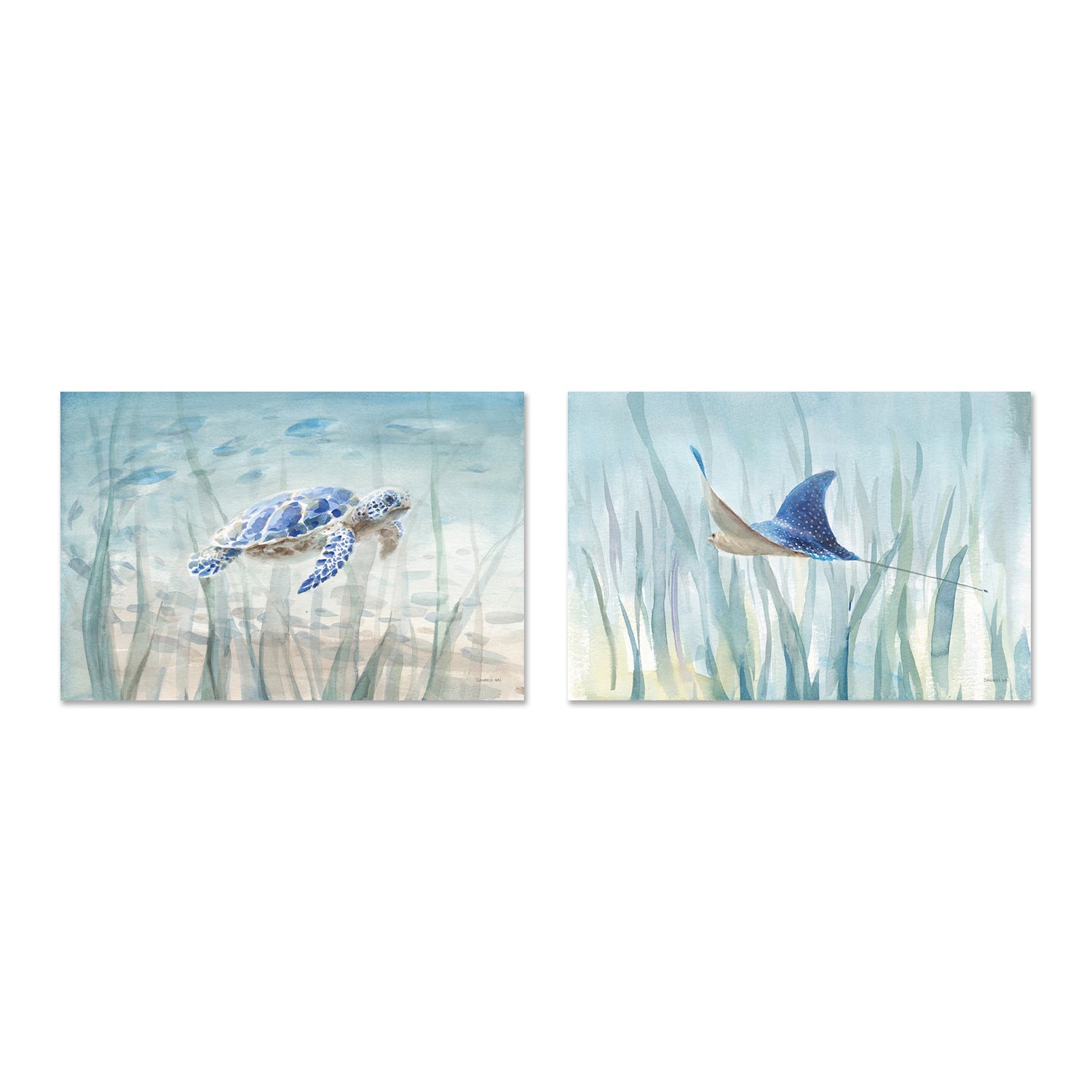 Undersea, Set of 2 , By Danhui Nai |Wall Art Print Framed Canvas ...