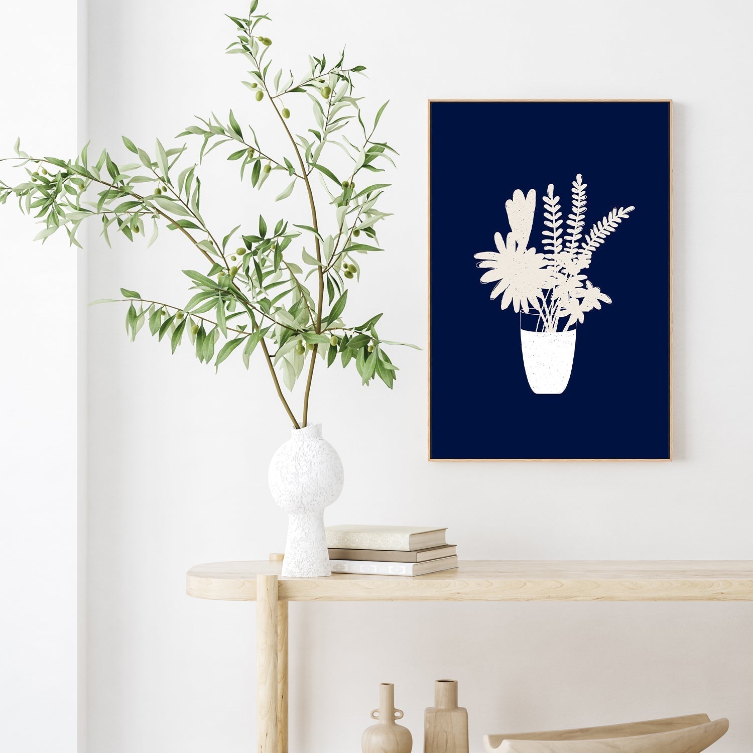 wall-art-print-canvas-poster-framed-Vase - Mixed Bunch-by-Danushka Abeygoda-Gioia Wall Art