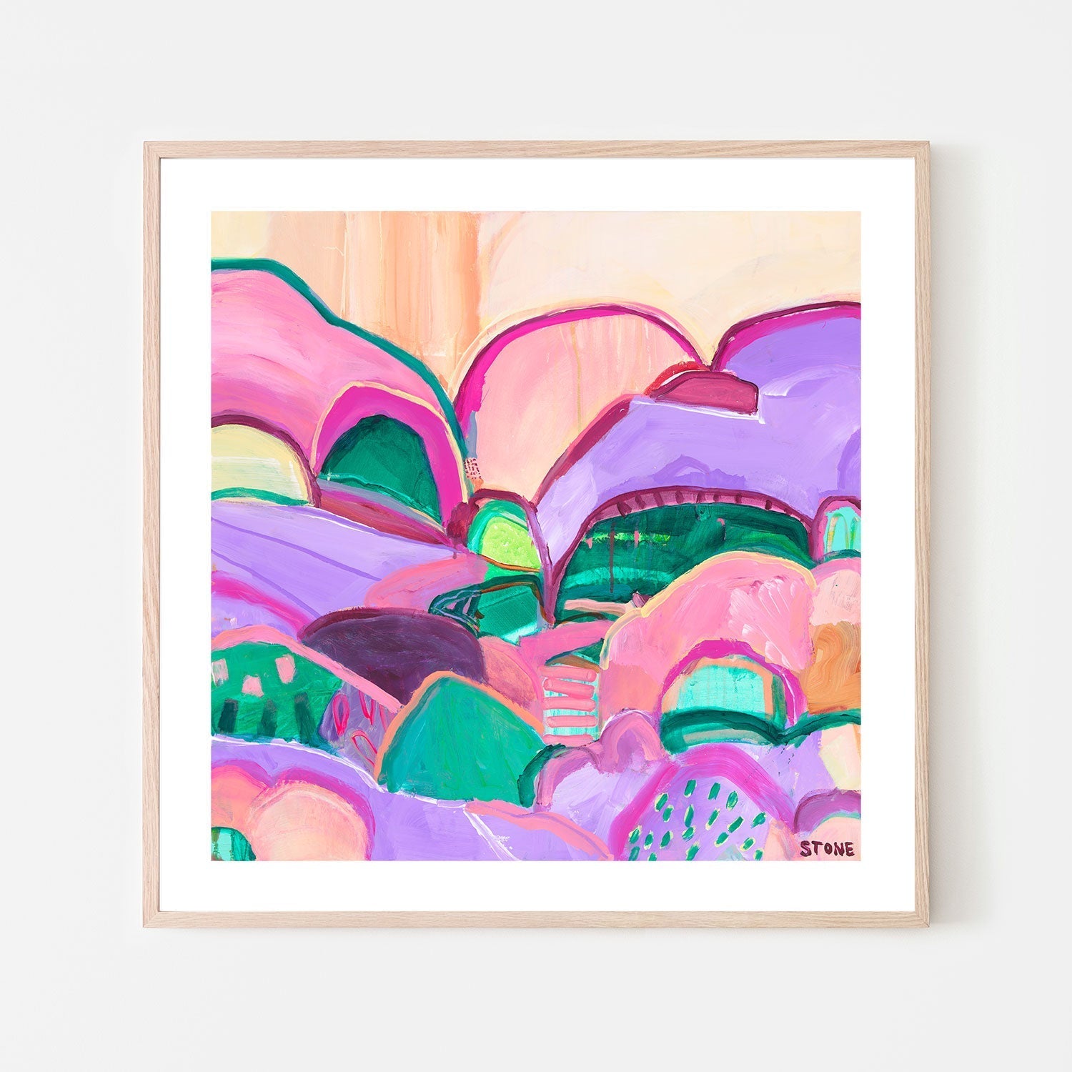 wall-art-print-canvas-poster-framed-Vibrant Hills , By Belinda Stone-GIOIA-WALL-ART