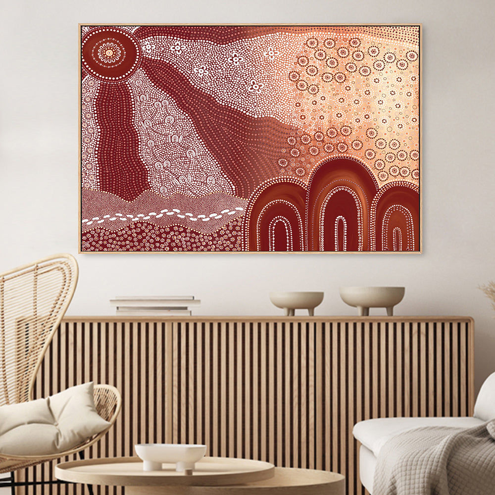 Walk Together, Red Earthy Tones , By Domica Hill |Wall Art Print ...