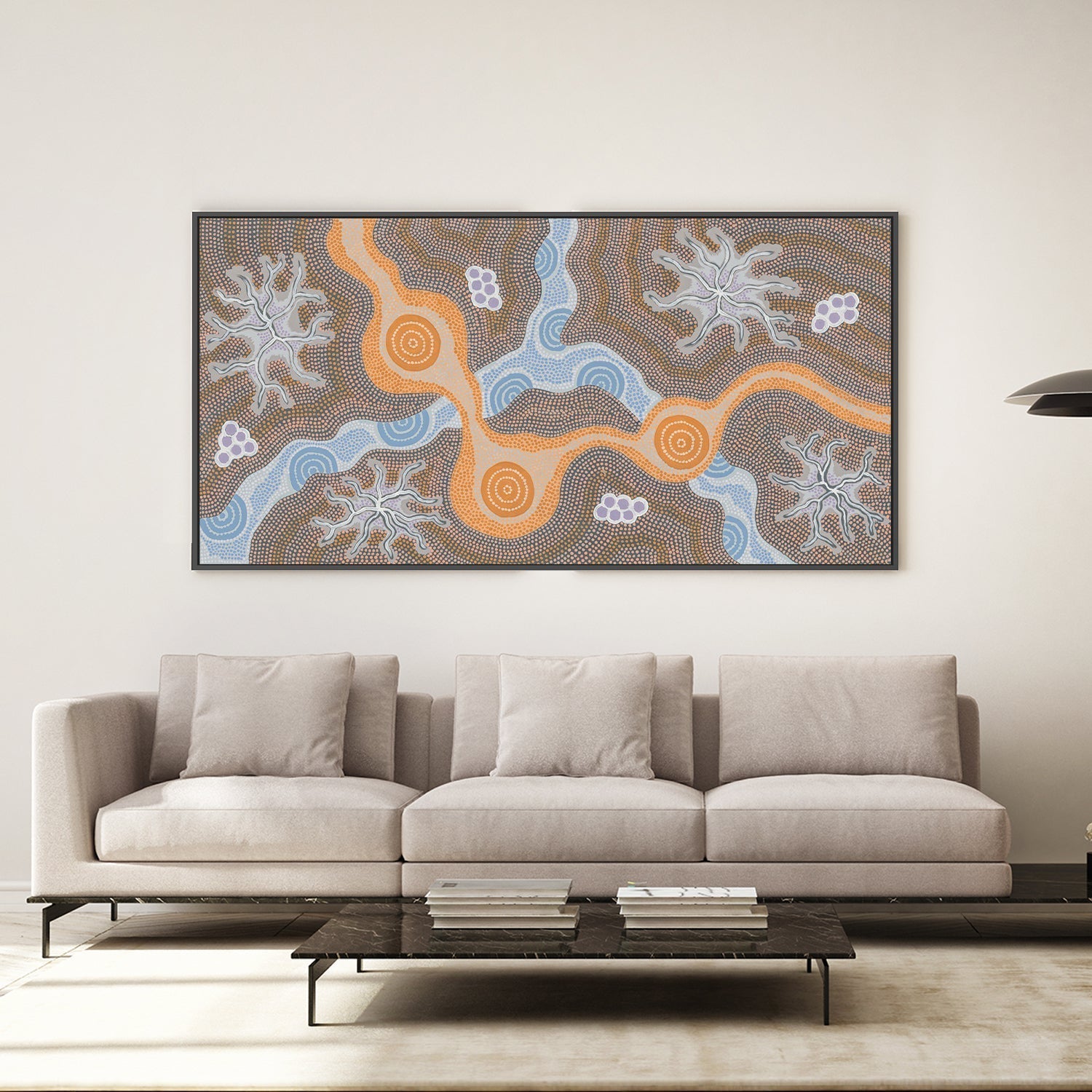 Water Soakage Style B By Azeza Possum Aboriginal Painting Print