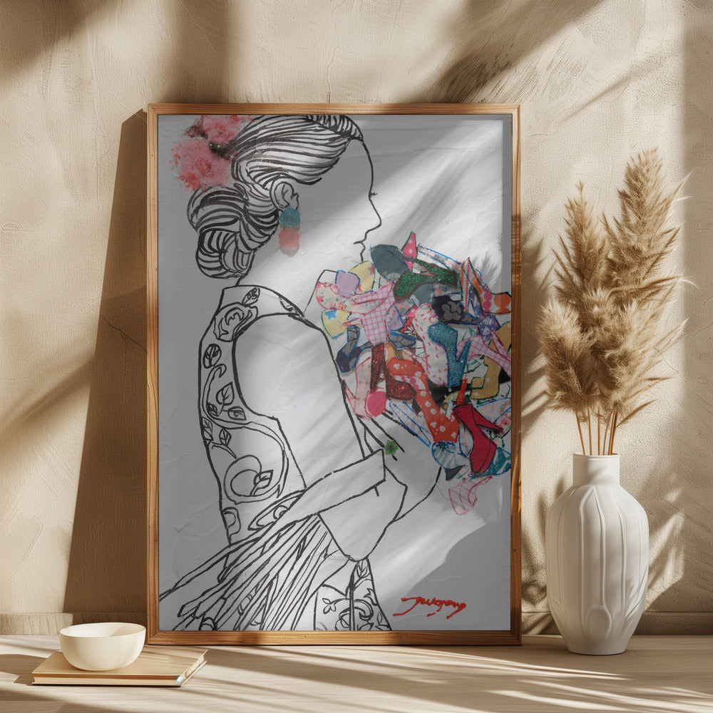 wall-art-print-canvas-poster-framed-Woman , By Jukyong Park-2