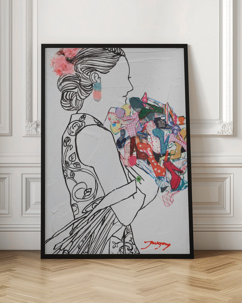 wall-art-print-canvas-poster-framed-Woman , By Jukyong Park-3