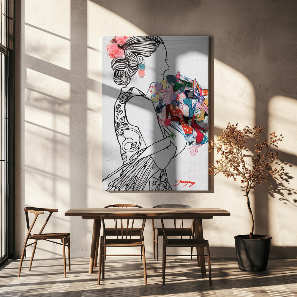 wall-art-print-canvas-poster-framed-Woman , By Jukyong Park-4