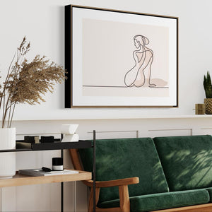 Woman One Line Drawing, Body Illustration, Line Art |Wall Art Print