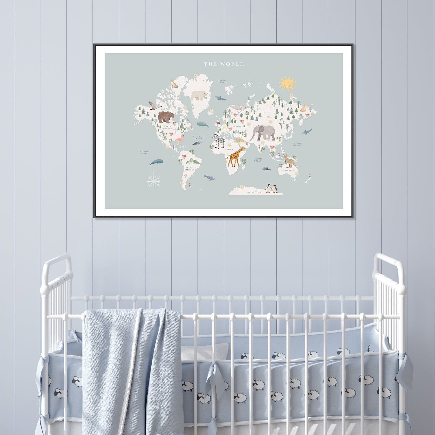 wall-art-print-canvas-poster-framed-WORLD MAP , By Leah Straatsma-2