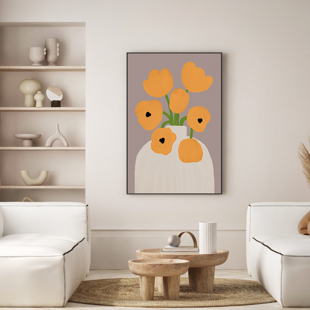 wall-art-print-canvas-poster-framed-Yellow Flowers , By Pictufy-8